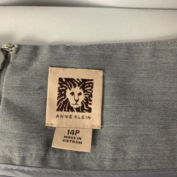 Anne Klein Womens Gray A-Line Skirt Size 14P Polyester Blend - Picture 2 of 6